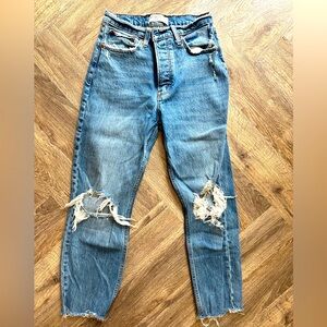 Blue Distressed Women's Jeans